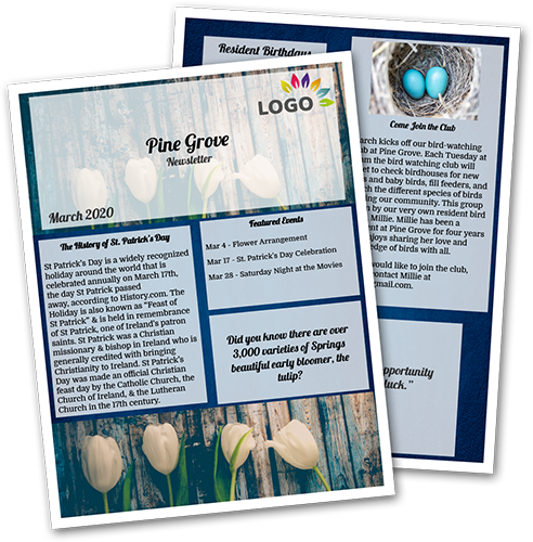 8 Page Newsletter